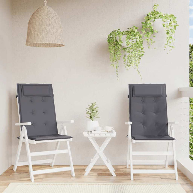 Load image into Gallery viewer, Vidaxl stoelkussens 2 st hoge rug oxford stof antracietkleurig
