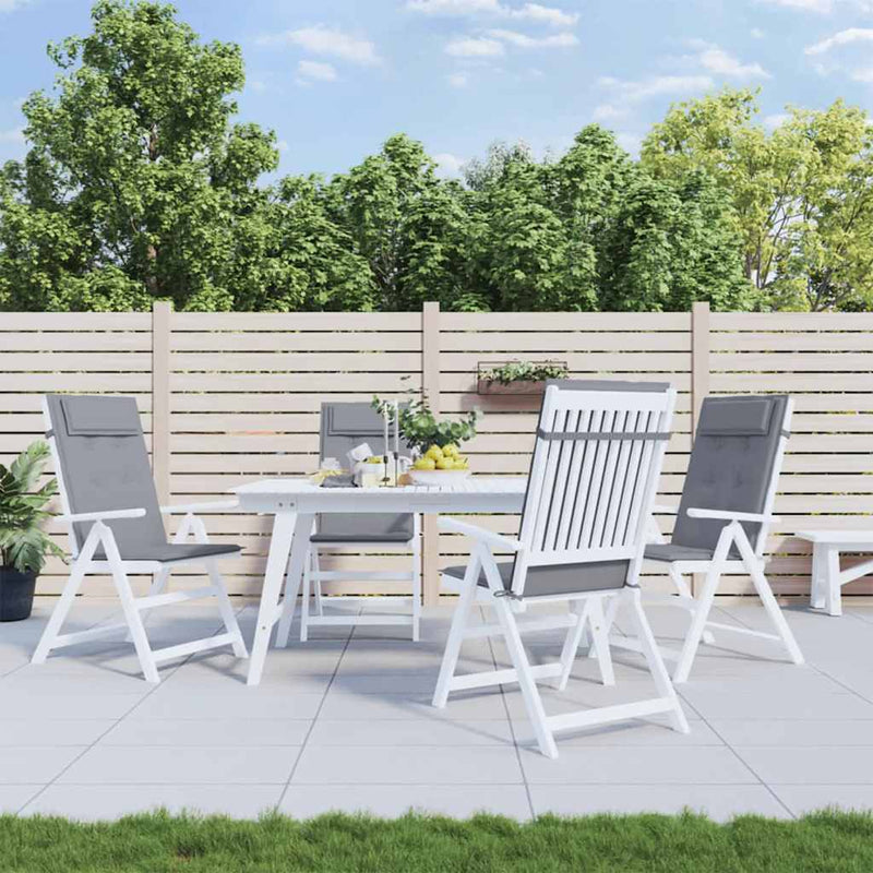 Load image into Gallery viewer, Vidaxl stoelkussens 4 st hoge rug oxford stof grijs
