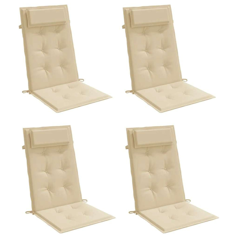 Load image into Gallery viewer, Vidaxl stoelkussens 4 st hoge rug oxford stof beige
