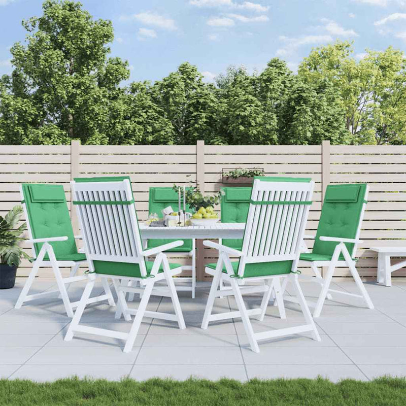 Load image into Gallery viewer, Vidaxl stoelkussens 6 st hoge rug oxford stof groen
