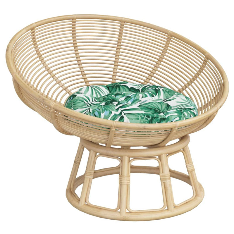 Load image into Gallery viewer, VidaXL Zitkussen rond bladpatroon Ø 60x11 cm oxford stof
