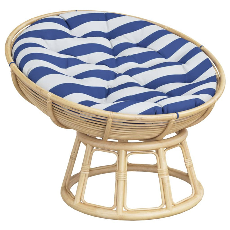 Load image into Gallery viewer, Vidaxl zitkussen rond gestreept ø 100x11 cm oxford stof blauw wit
