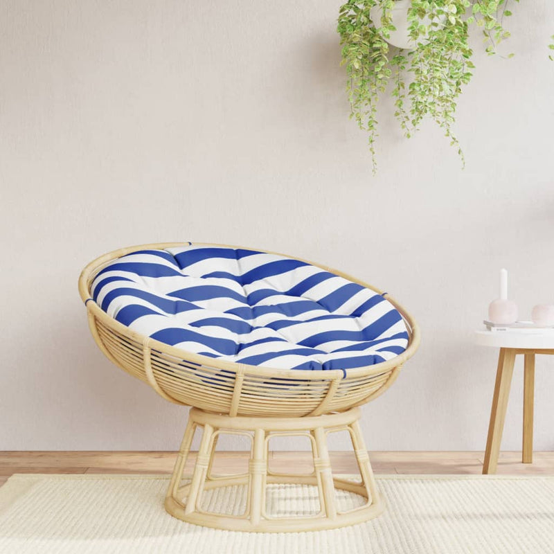 Load image into Gallery viewer, Vidaxl zitkussen rond gestreept ø 100x11 cm oxford stof blauw wit
