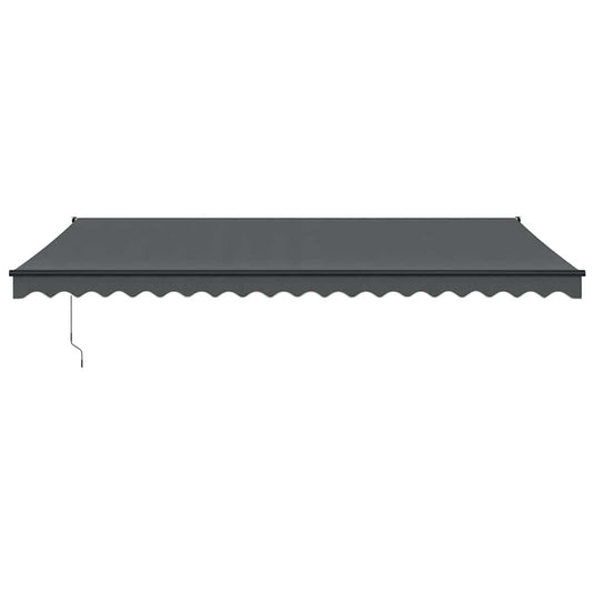 Vidaxl luifel uittrekbaar 5x3 m stof en aluminium antracietkleurig