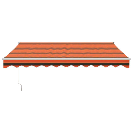 Vidaxl luifel automatisch uitschuifbaar 3,5x2,5 m oranje en bruin