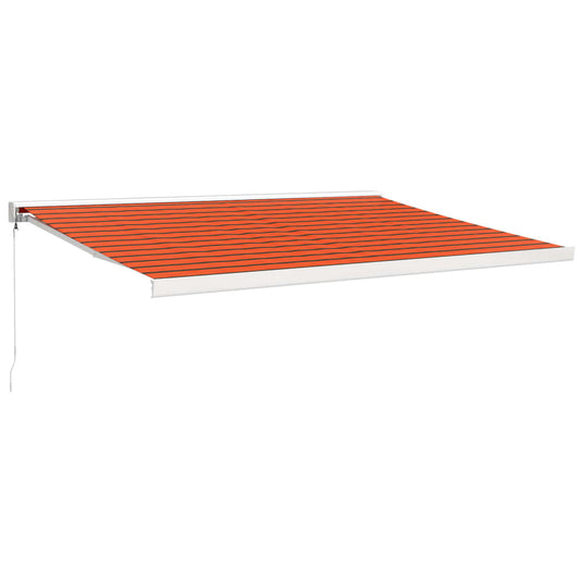 VidaXL Luifel uittrekbaar 4x3 m stof en aluminium oranje en bruin