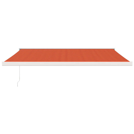 VidaXL Luifel uittrekbaar 4x3 m stof en aluminium oranje en bruin