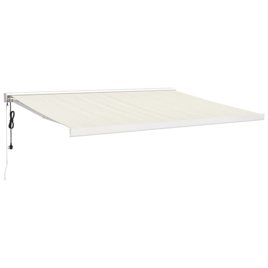 VidaXL Luifel uittrekbaar 4,5x3 m stof en aluminium crèmekleurig