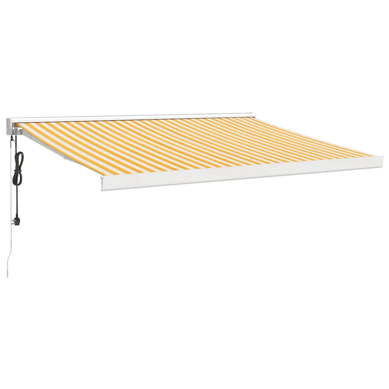 Load image into Gallery viewer, VidaXL Luifel uittrekbaar 3x2,5 m stof en aluminium geel en wit
