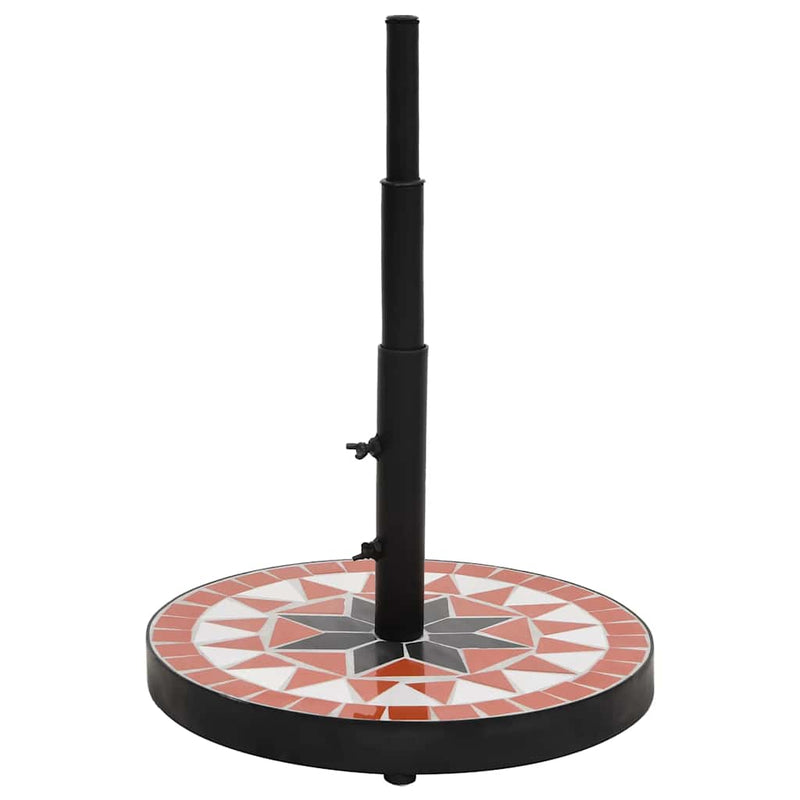 Load image into Gallery viewer, Vidaxl parasolvoet rond 12 kg terracotta wit
