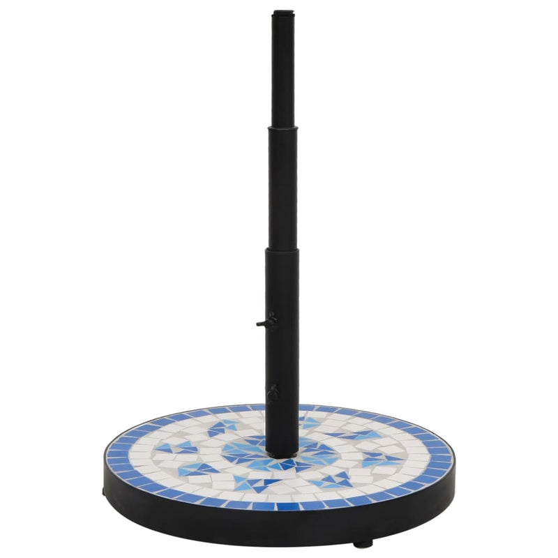 Load image into Gallery viewer, Vidaxl parasolvoet rond 12 kg blauw en wit

