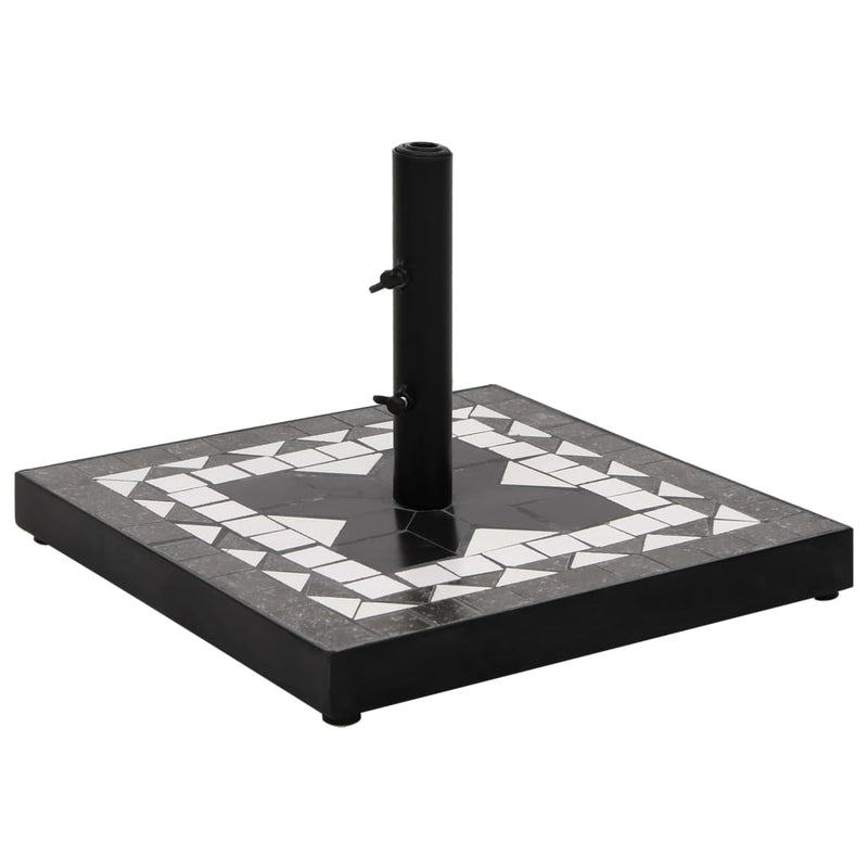 Load image into Gallery viewer, Vidaxl parasolvoet vierkant 12 kg zwart en wit
