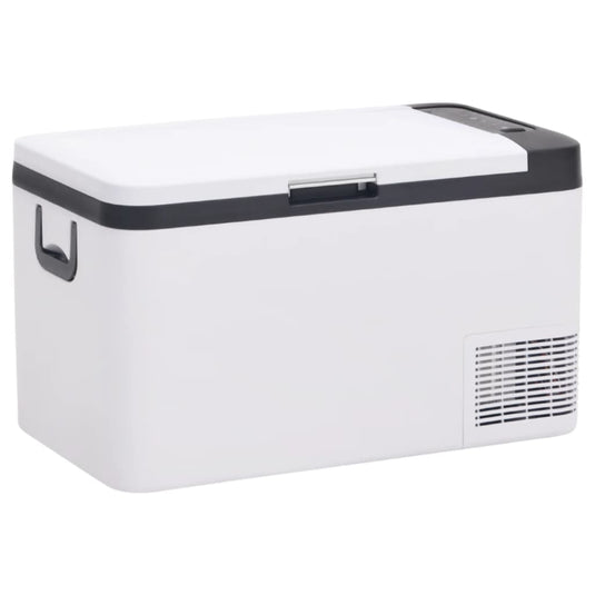 Vidaxl koelbox met handvat 18 l pp pe zwart en wit