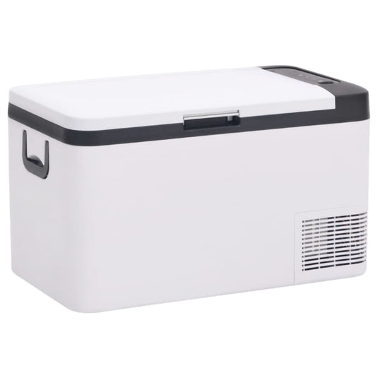 Vidaxl koelbox met handvat 25 l pp pe zwart en wit