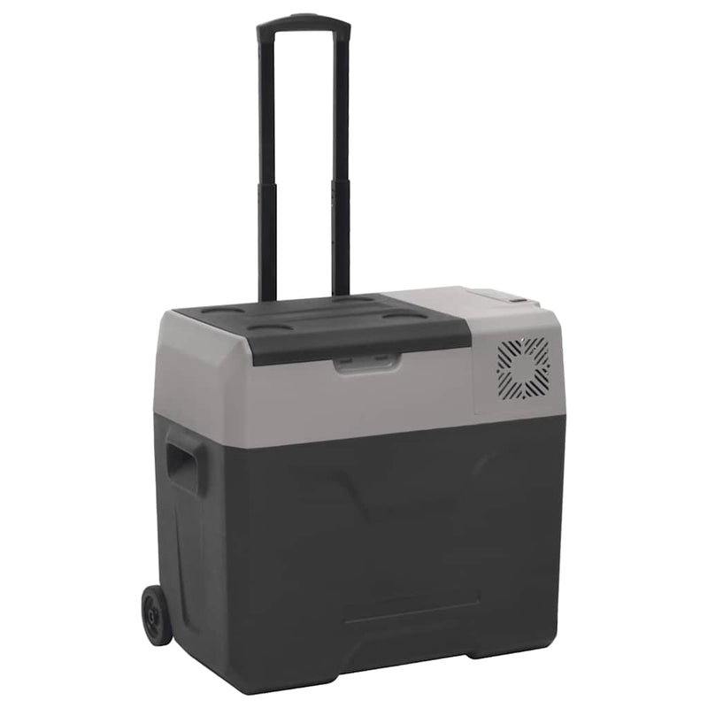 Load image into Gallery viewer, Vidaxl koelbox met wielen en handvat 40 l polypropeen zwart en grijs

