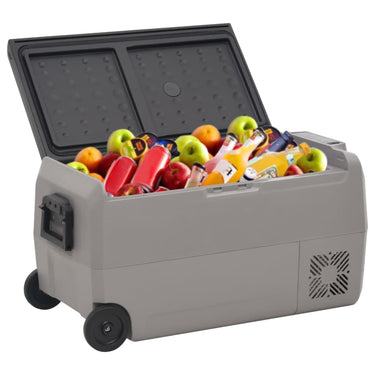 Vidaxl koelbox met wielen en handvat 36 l polypropeen zwart en grijs