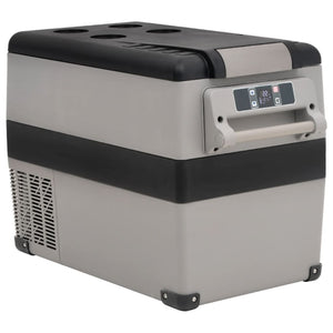 Vidaxl koelbox met handvat 35 l pp pe zwart en wit