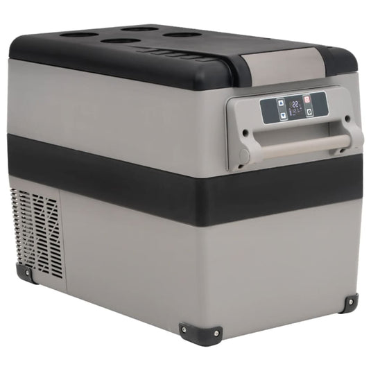 Vidaxl koelbox met handvat 35 l pp pe zwart en wit