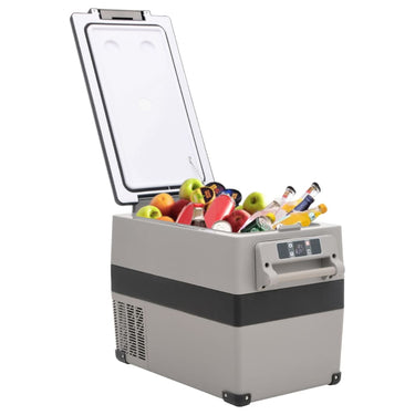 Vidaxl koelbox met handvat 35 l pp pe zwart en wit