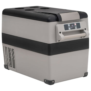Vidaxl koelbox met handvat 55 l pp pe zwart en grijs