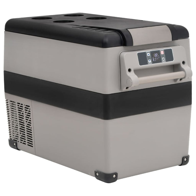 Load image into Gallery viewer, Vidaxl koelbox met handvat 55 l pp pe zwart en grijs
