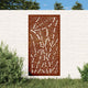 Vidaxl wanddecoratie tuin bladontwerp 105x55 cm cortenstaal