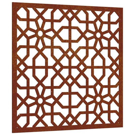 Vidaxl wanddecoratie tuin moors ontwerp 55x55 cm cortenstaal