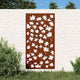 Vidaxl wanddecoratie tuin esdoornbladontwerp 105x55 cm cortenstaal