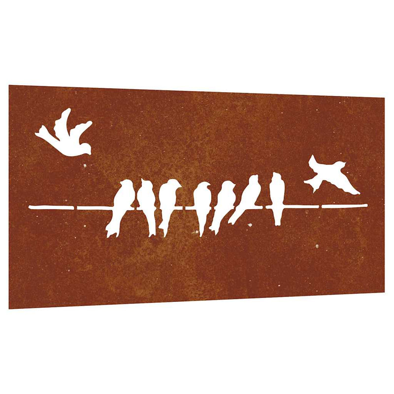 ギャラリービューアに画像をロードする, Vidaxl wanddecoratie tuin vogelontwerp 105x55 cm cortenstaal
