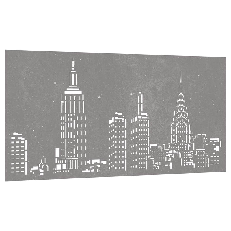 Afbeelding laden in galerijviewer, Vidaxl wanddecoratie tuin skyline-ontwerp 105x55 cm cortenstaal
