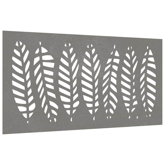 Vidaxl wanddecoratie tuin bladontwerp 105x55 cm cortenstaal