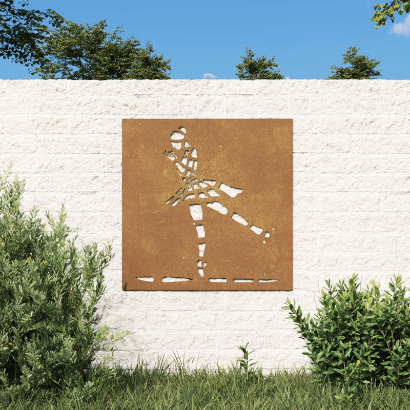 Load image into Gallery viewer, Vidaxl wanddecoratie tuin balletdanserontwerp 55x55 cm cortenstaal
