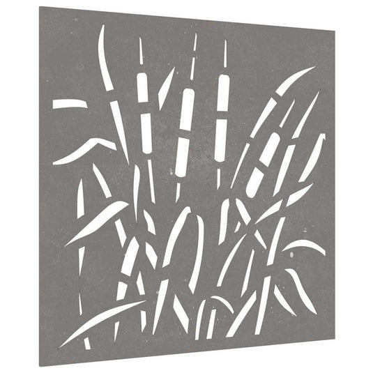 Vidaxl wanddecoratie tuin grasontwerp 55x55 cm cortenstaal