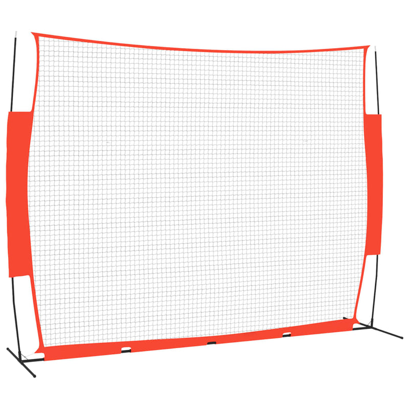 ギャラリービューアに画像をロードする, Vidaxl honkbalnet draagbaar 369x107x271 cm staal polyester rood zwart
