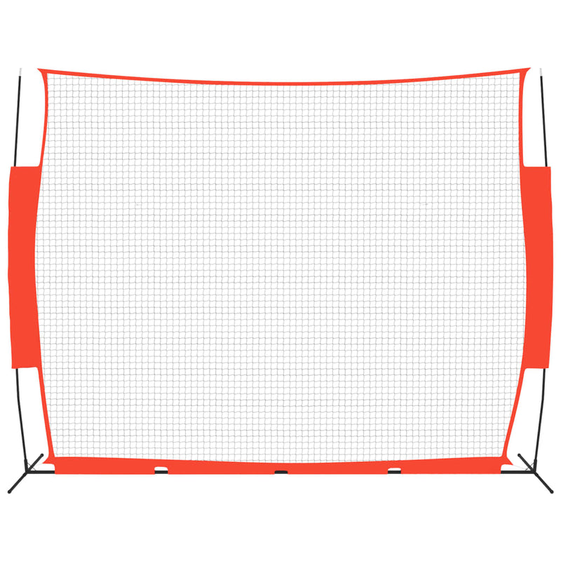 ギャラリービューアに画像をロードする, Vidaxl honkbalnet draagbaar 369x107x271 cm staal polyester rood zwart
