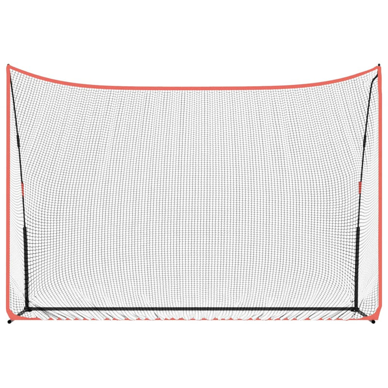 Chargez l'image dans la visionneuse de la galerie, Vidaxl golftrainingsnet 305x91x213 cm polyester zwart en rood
