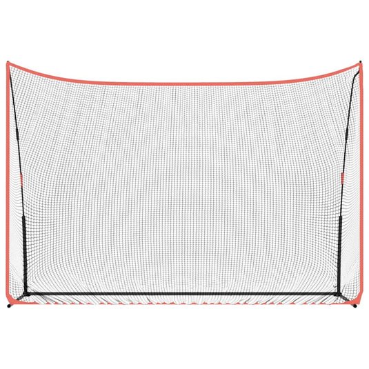 Vidaxl golftrainingsnet 305x91x213 cm polyester zwart en rood