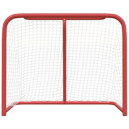 Vidaxl hockeydoel 183x71x122 cm polyester rood en wit
