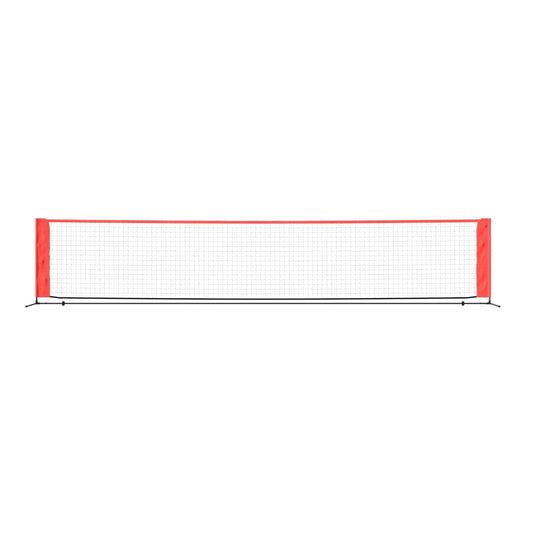 Vidaxl tennisnet 500x100x87 cm polyester zwart en rood