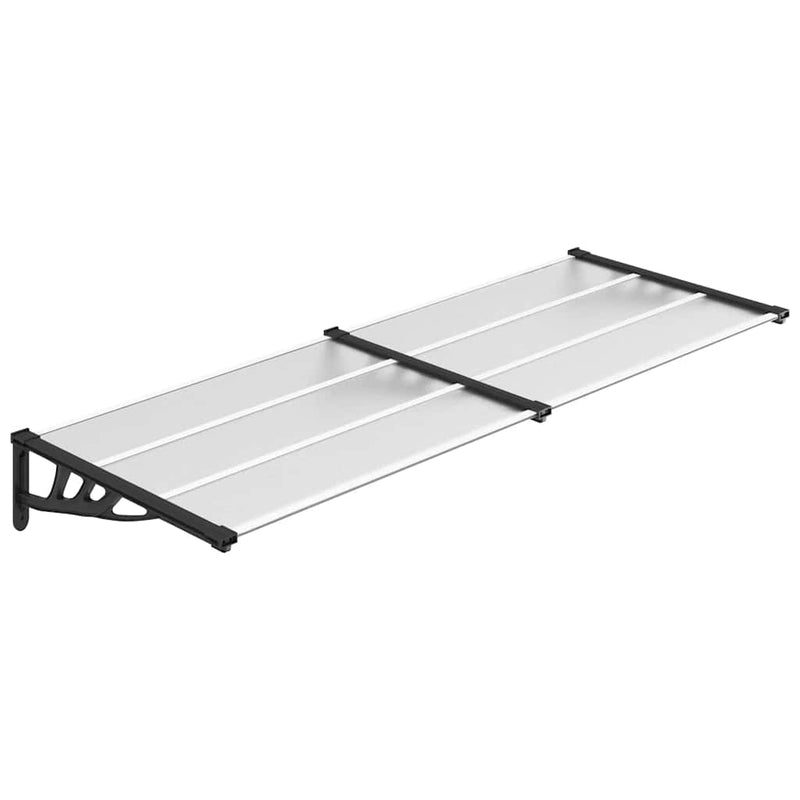 Load image into Gallery viewer, Vidaxl deurluifel 239x90 cm polycarbonaat zwart en transparant
