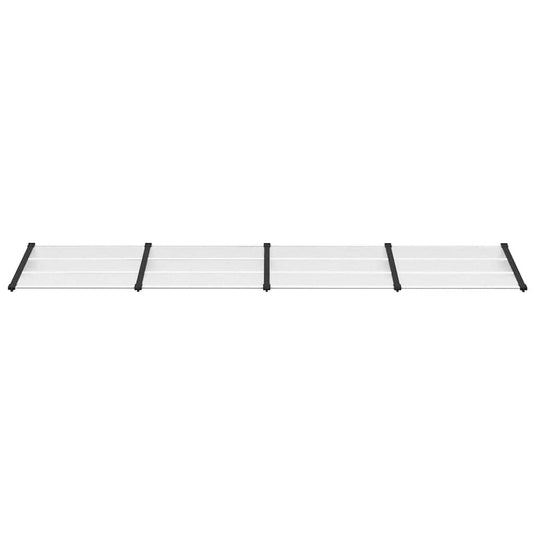 Vidaxl deurluifel 396x90 cm polycarbonaat zwart en transparant