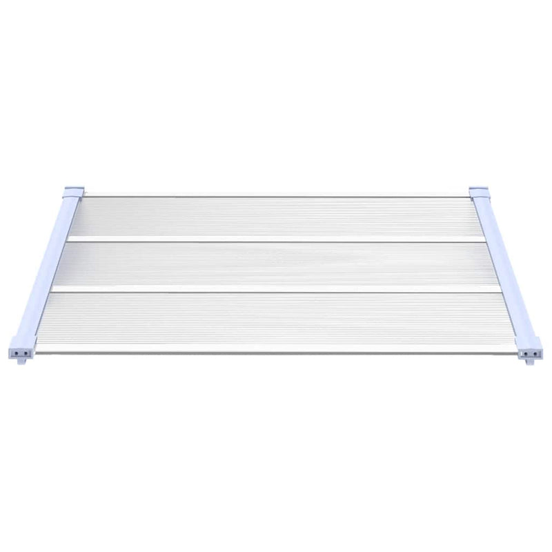 Load image into Gallery viewer, Vidaxl deurluifel 122x90 cm polycarbonaat grijs en transparant

