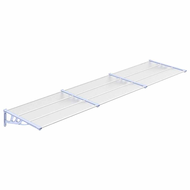 Load image into Gallery viewer, Vidaxl deurluifel 358,5x90 cm polycarbonaat grijs en transparant
