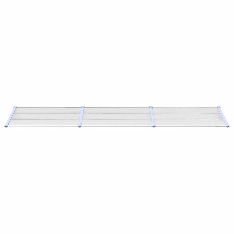 Load image into Gallery viewer, Vidaxl deurluifel 358,5x90 cm polycarbonaat grijs en transparant
