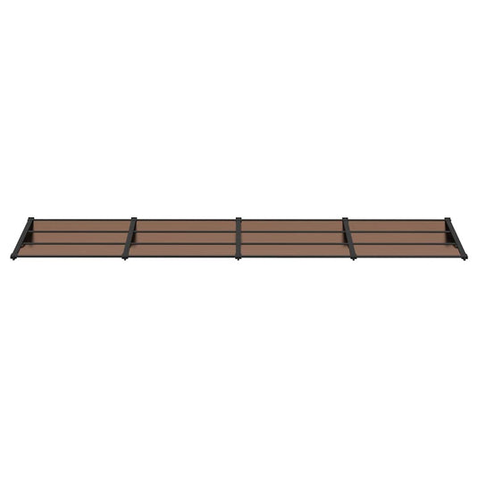 Vidaxl deurluifel 396x90 cm polycarbonaat zwart