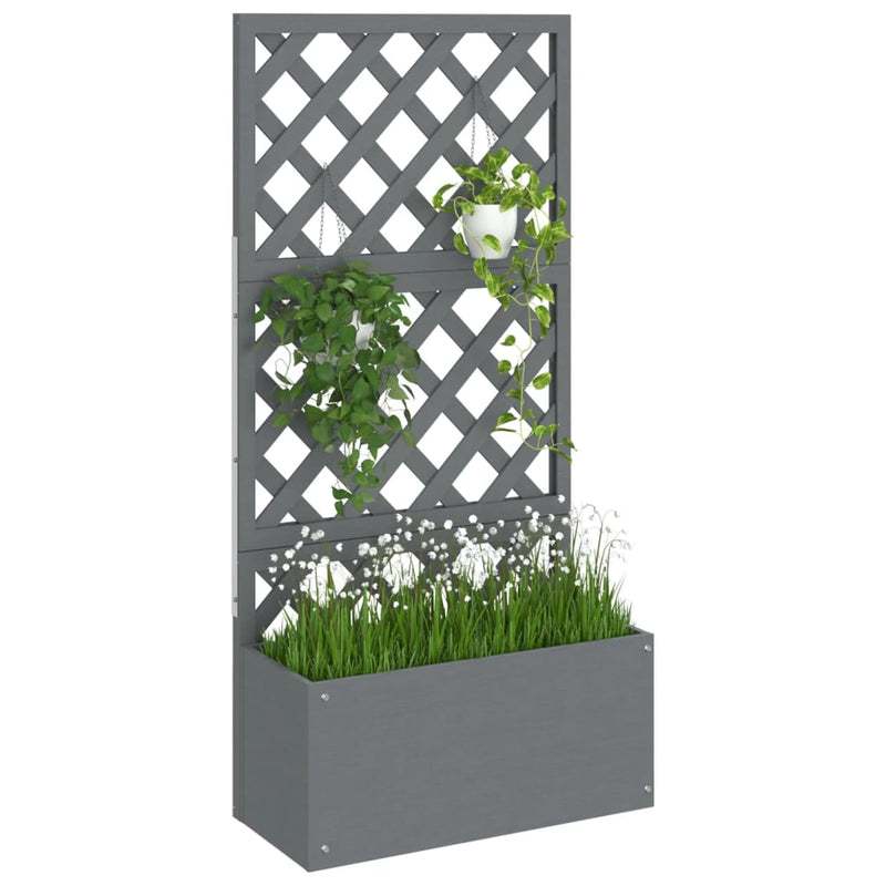 Afbeelding laden in galerijviewer, Vidaxl plantenbak met latwerk 65x33x135 cm hkc
