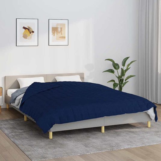 Vidaxl verzwaringsdeken 200x220 cm 9 kg stof blauw