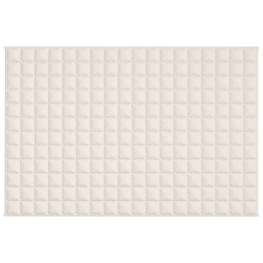 Vidaxl verzwaringsdeken 122x183 cm 5 kg stof lichtcrèmekleurig