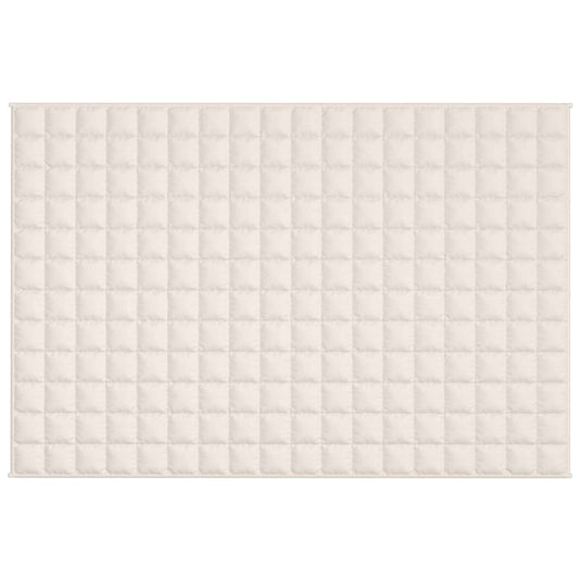 Vidaxl verzwaringsdeken 122x183 cm 9 kg stof lichtcrèmekleurig