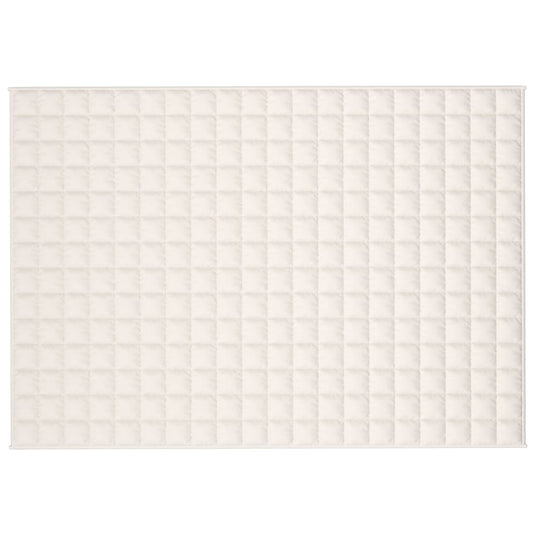 Vidaxl verzwaringsdeken 135x200 cm 10 kg stof lichtcrèmekleurig